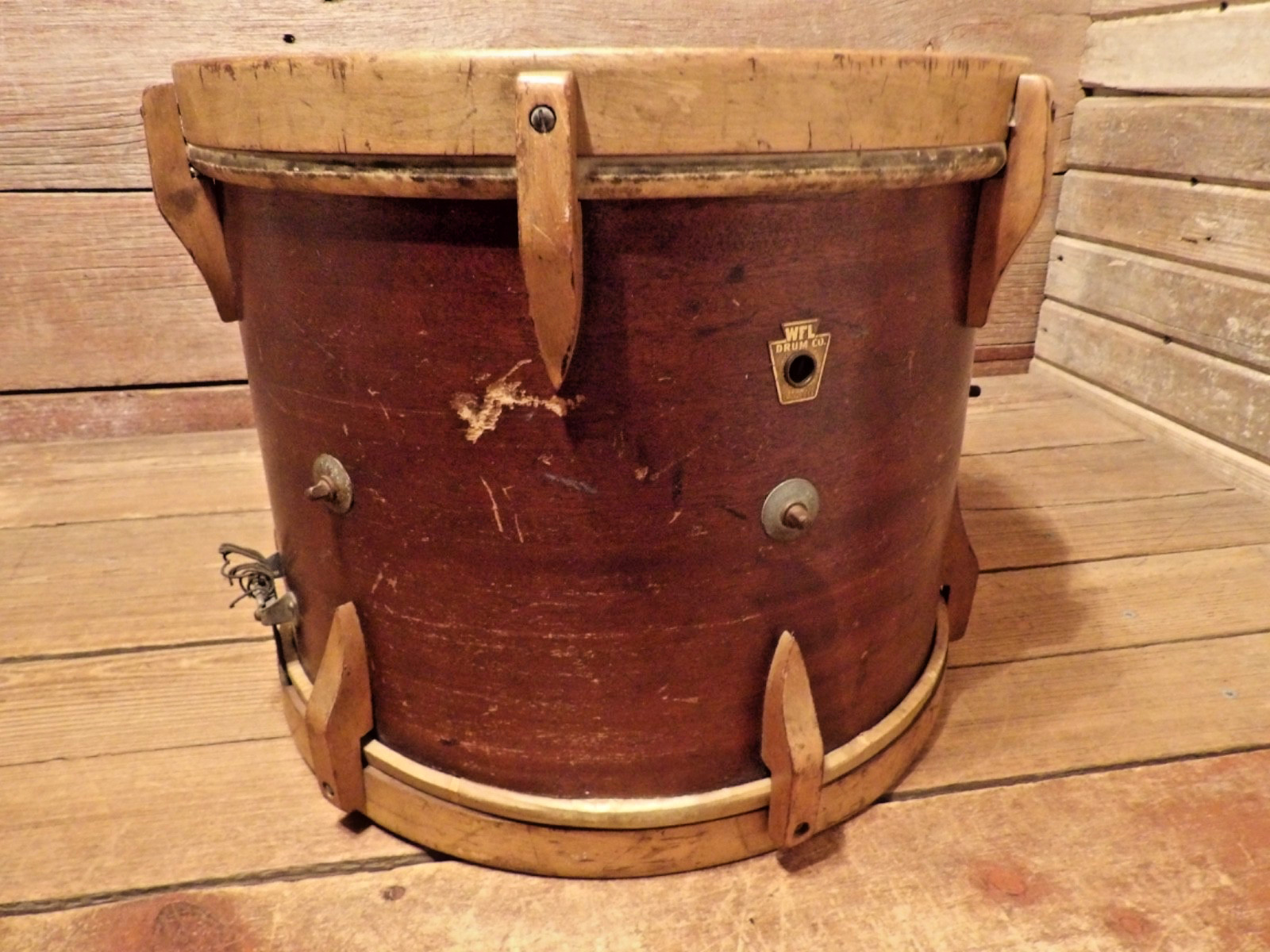 Vintage 1940-50's WFL Ludwig Snare Drum 14” Mahogany