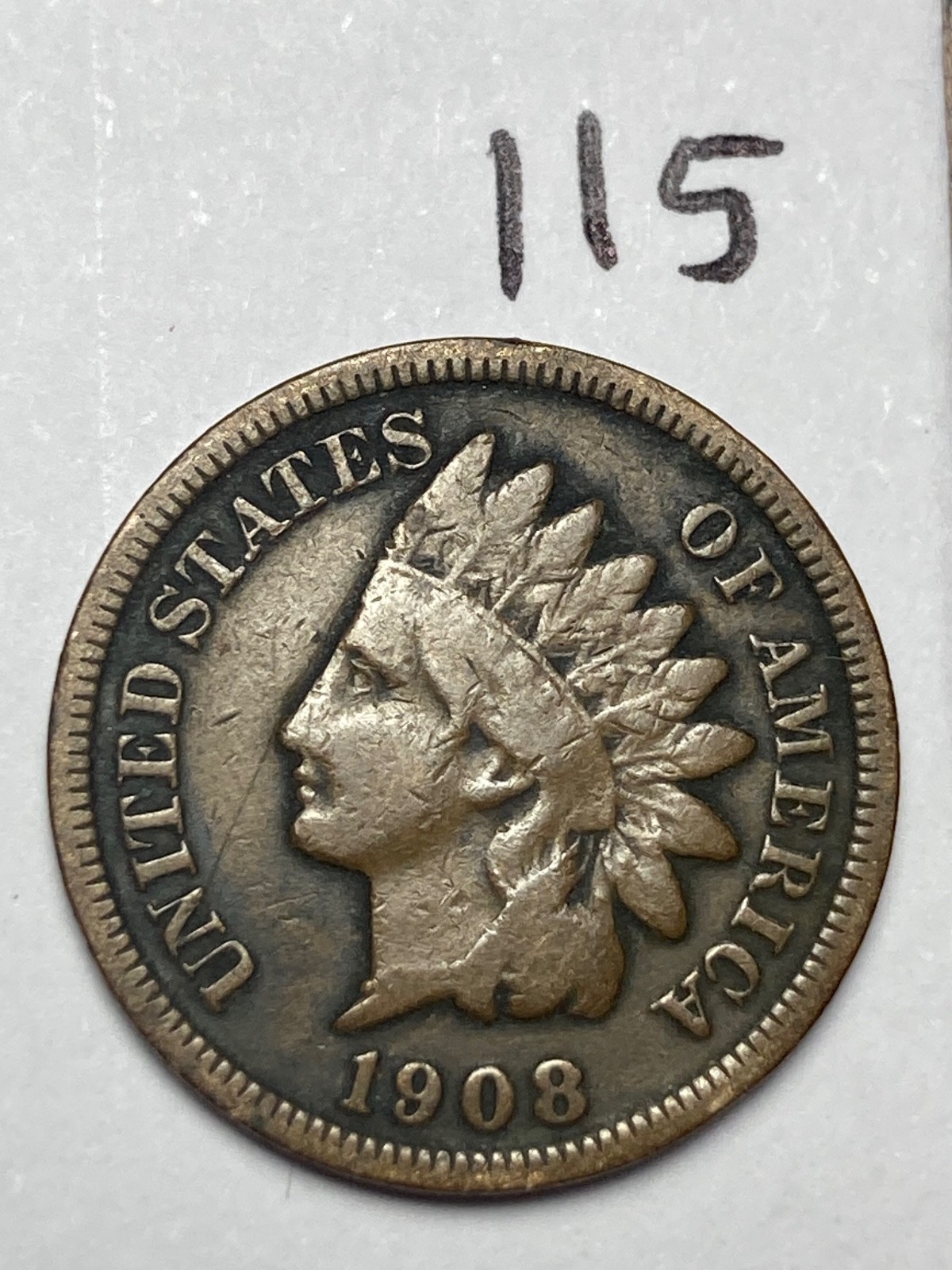 1908-S INDIAN CENT, #115