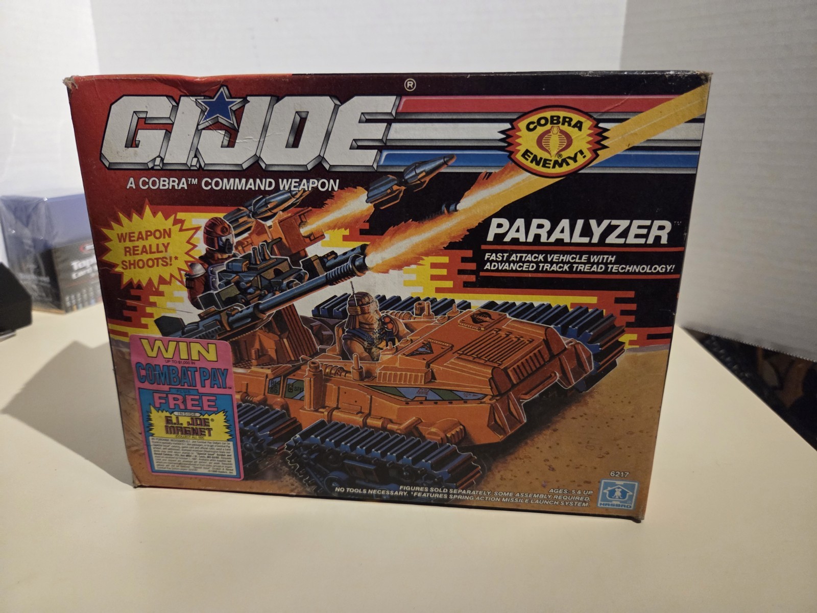 Vintage G.I. Joe ARAH Cobra Paralyzer Vehicle - Open Box New RARE Great Cond