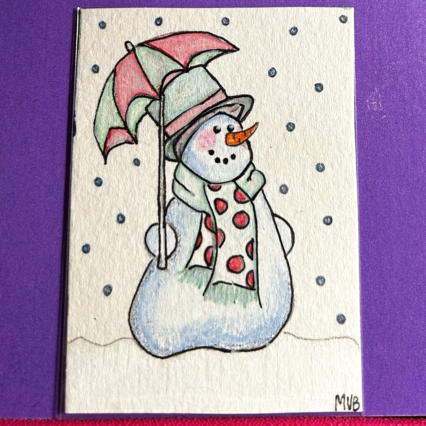 Aceo artcard original Getting ready for cooler weather