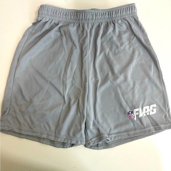 NFL Youth FLAG Core Shorts Silver Grey Small