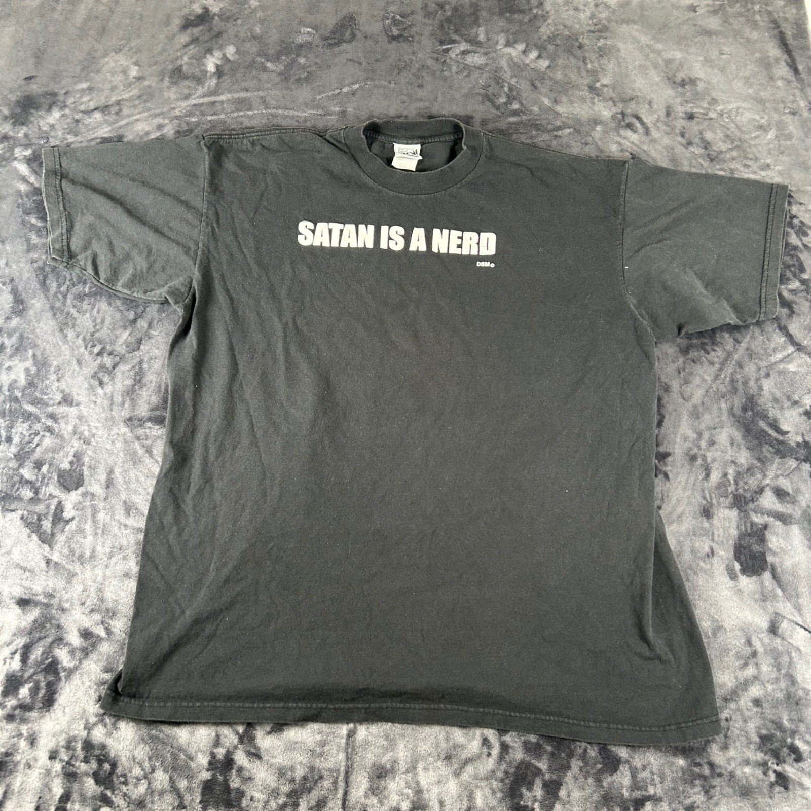 Vintage 1998 WCW Satan Is A Nerd T-Shirt  XXL Made in USA Turner  Wrestling Tee