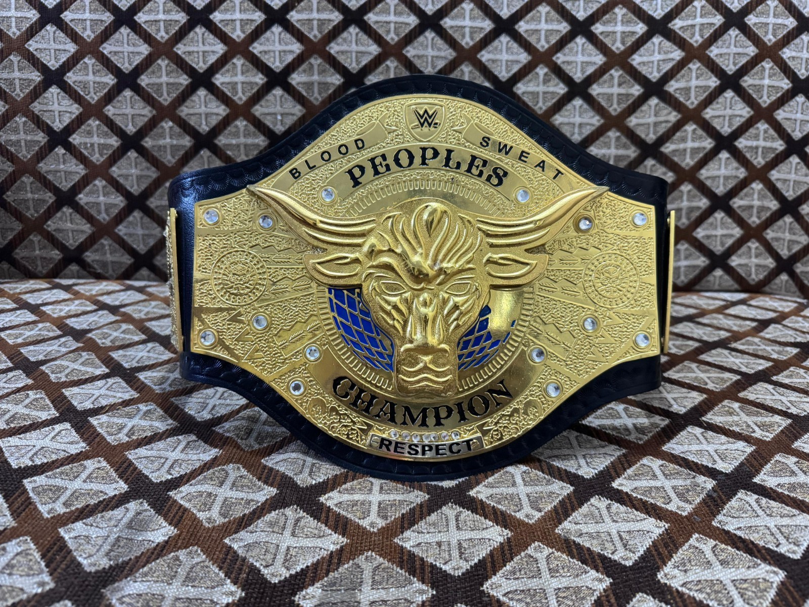 Blood Sweet Peoples Champion Respect Title Belt 4mm with 3D Bull