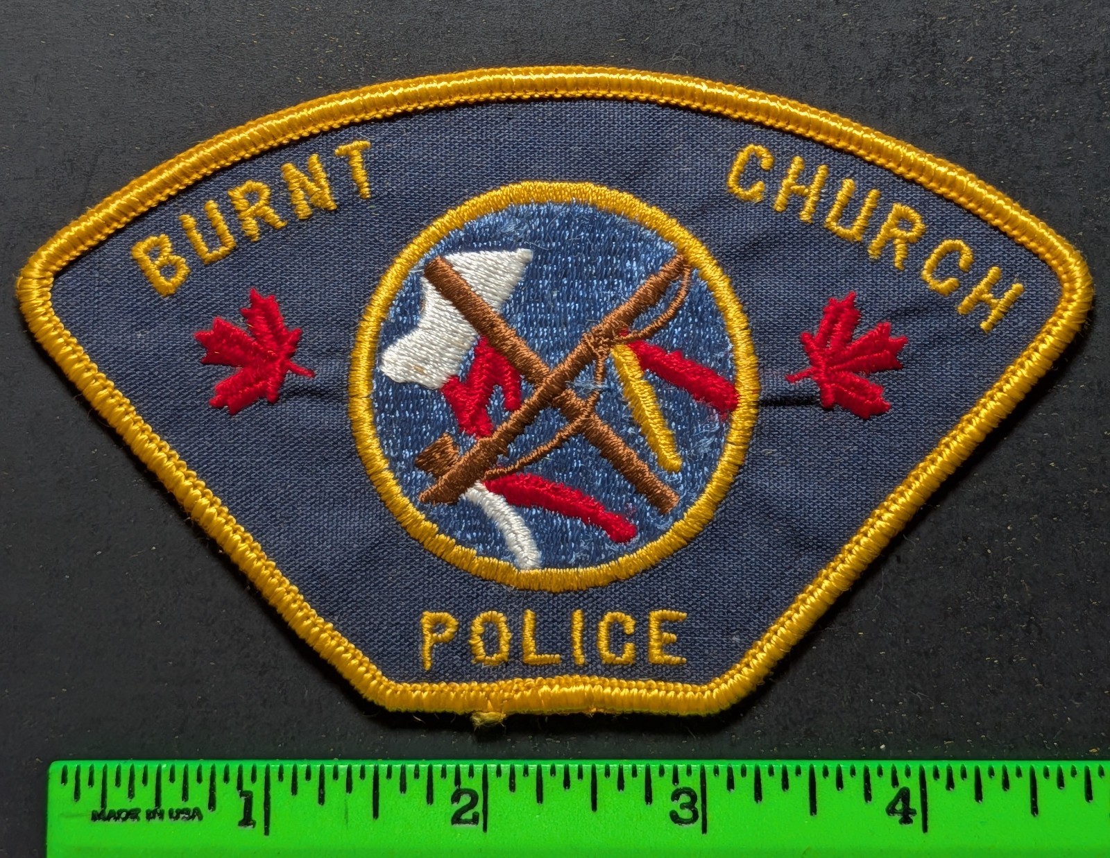 Vintage Burnt Church Police Patch