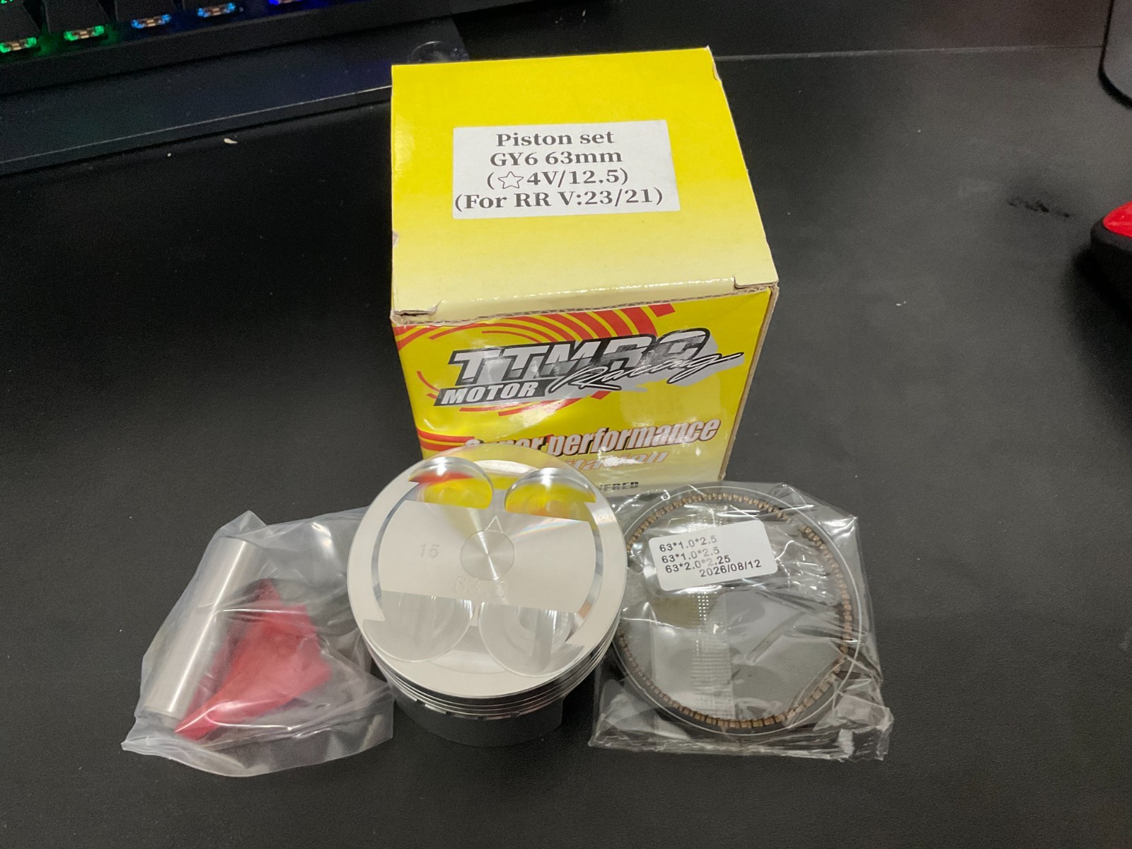SCOOTER GY6 150cc TTMRC Forged High Compression 4 Valve Piston Kit