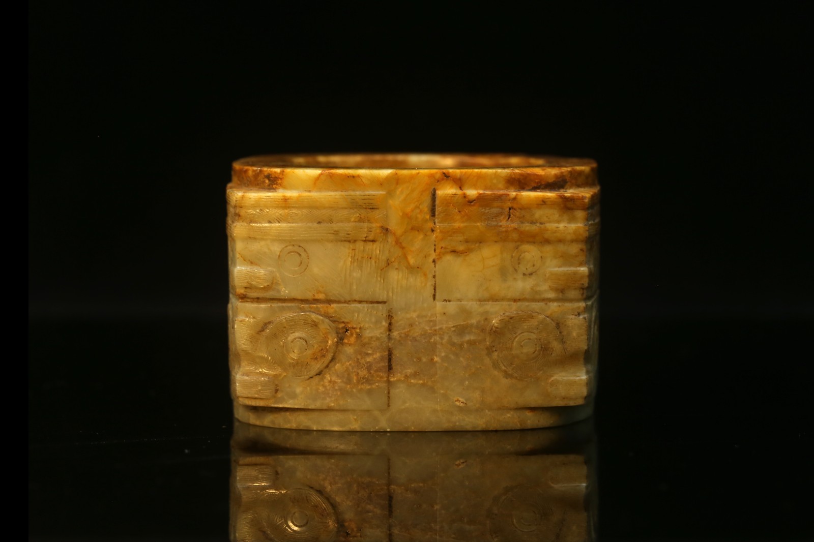 A Carved Jade 'Cong'