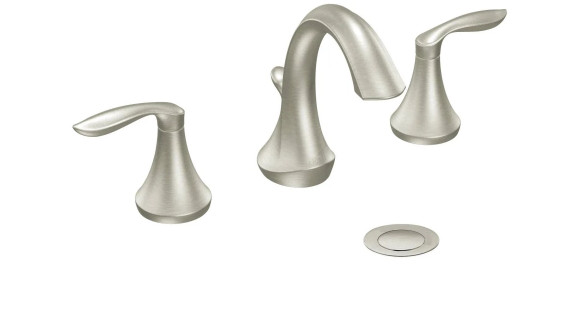 Moen TV6420BN Eva 1.2 GPM Deck Mount Faucet with Pop-Up Drain - Brushed Nickel