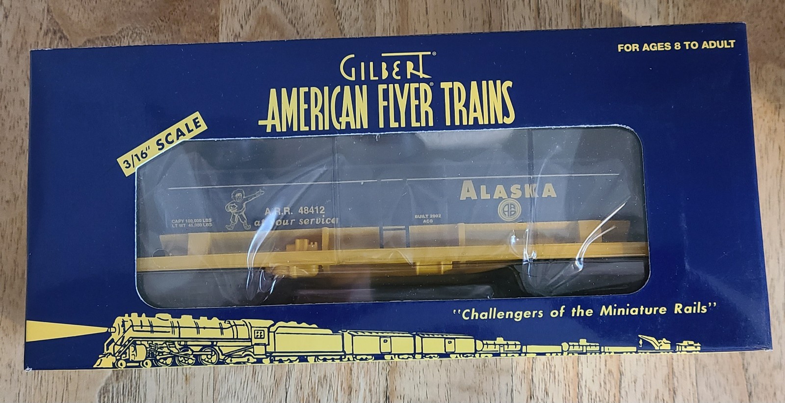 Gilbert American Flyer 2002 Alaska Three Dome Tank Car 6-48412 Mint In Box NOS