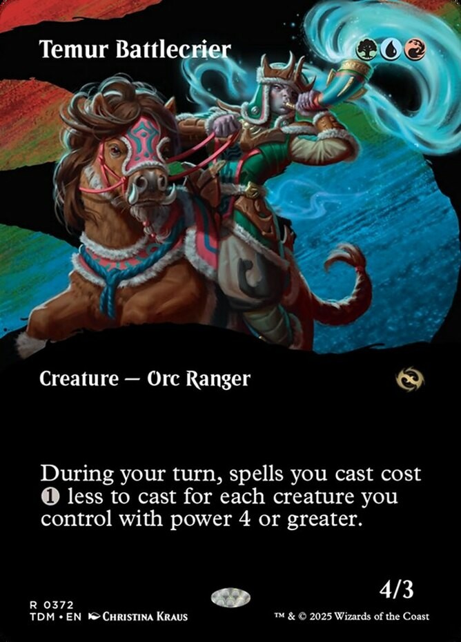 Temur Battlecrier - Foil - Borderless NM-Mint Tarkir: Dragonstorm MTG