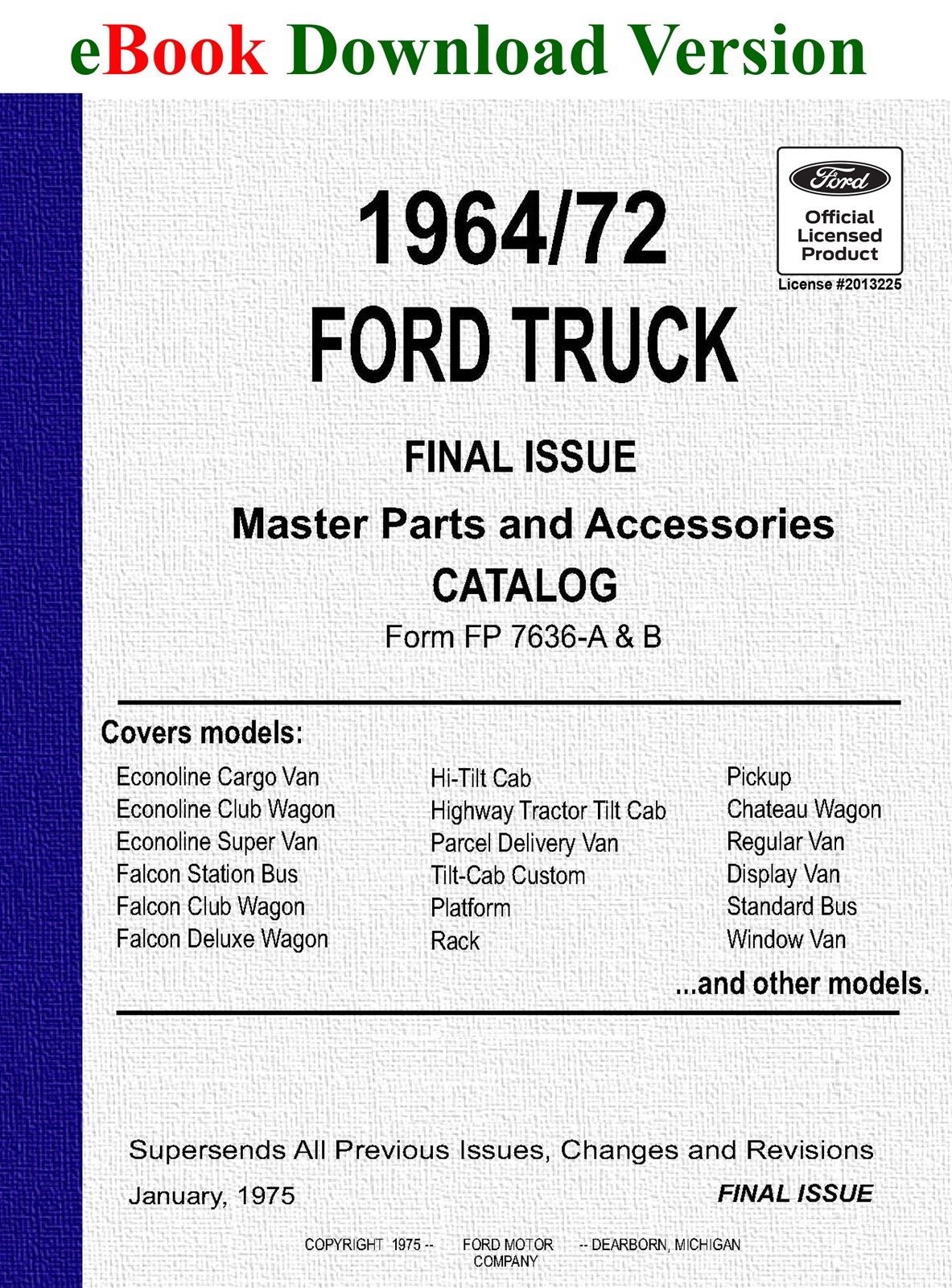 1964/72 Ford Truck Master Parts and Accessory Catalog (eBook Download)