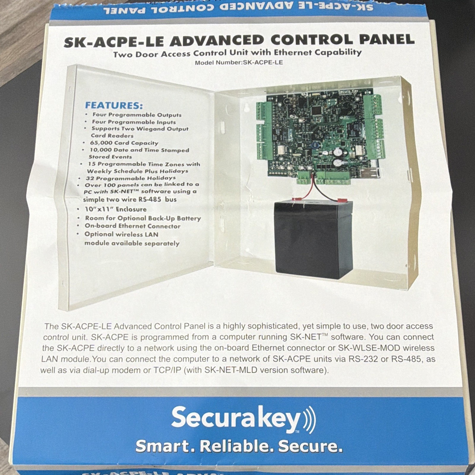 Securakey Two Door Advanced Control Panel w/ Ethernet SK-ACPE-LE Securakey Two Door Advanced Control Panel w/ Ethernet SK-ACPE-LE