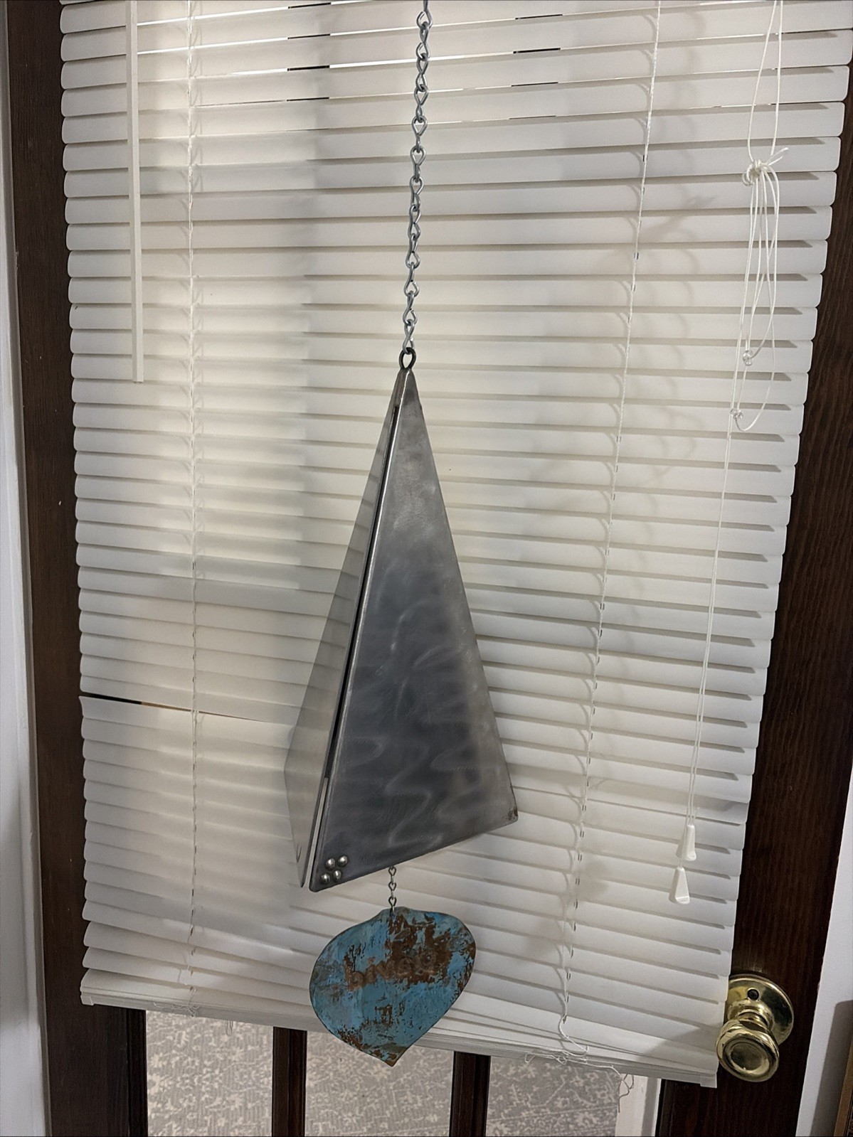 Rare Vintage David Paul Bacharach Wind Bell 15” Steel and Patinated Copper