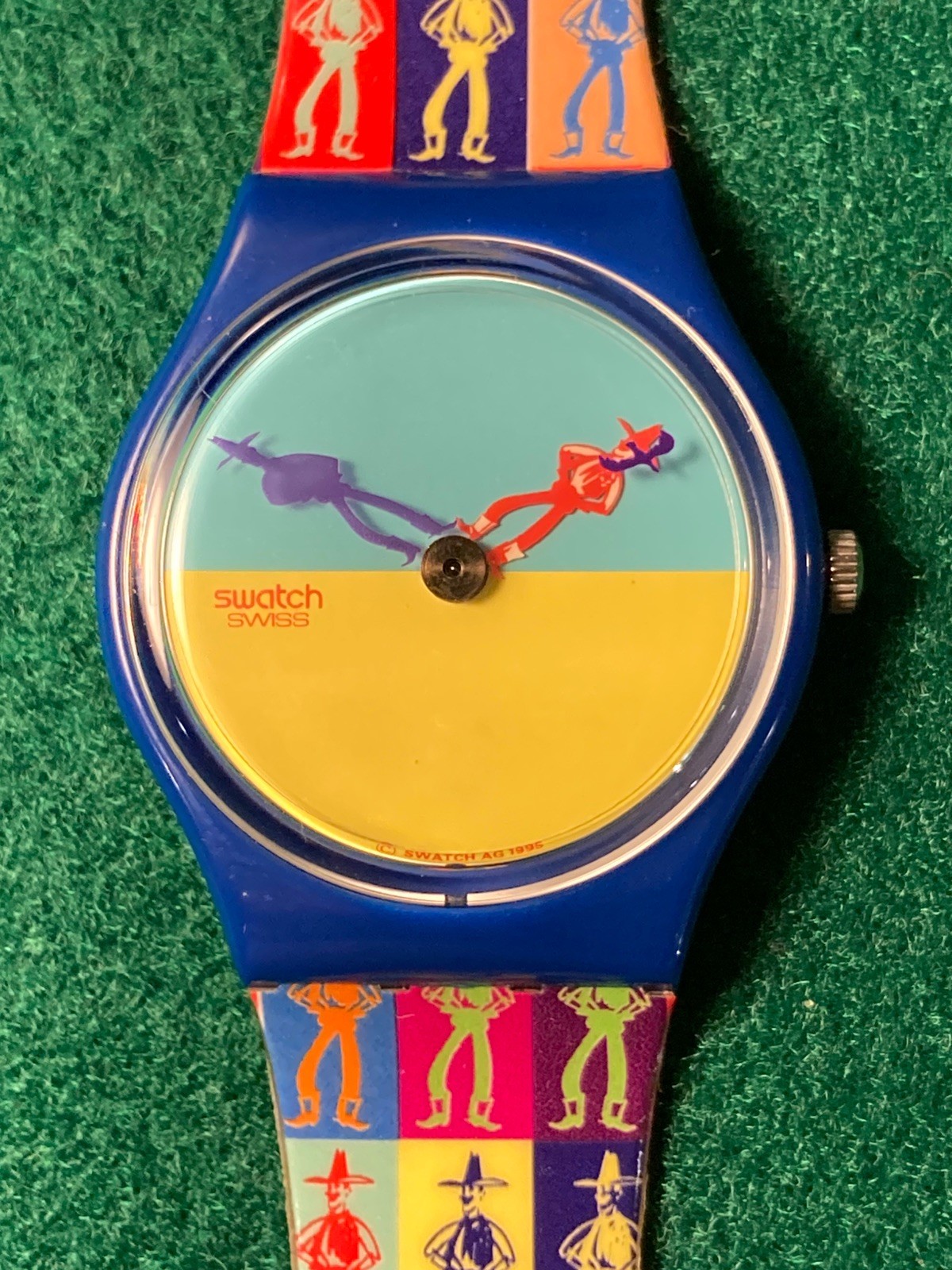 1996 Swatch GS105 ‘Lucky Shadow’ Used but Looks New, with Box and Papers. Works