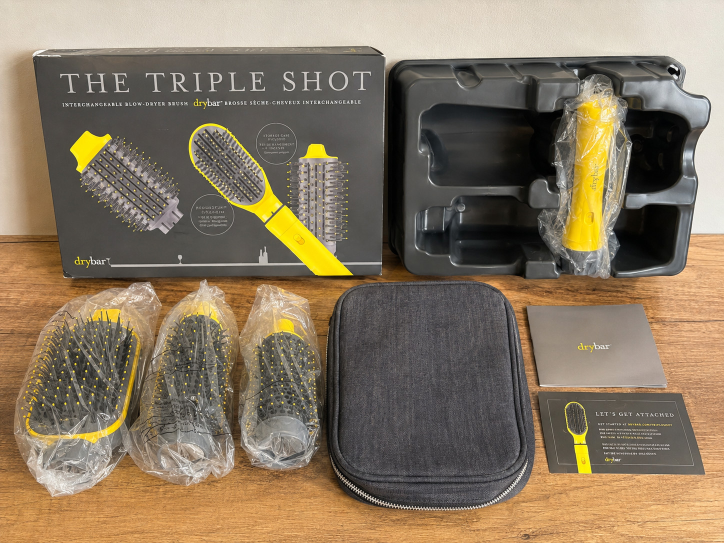 Drybar The Triple Shot Interchangeable Blow-Dryer Brush Set w/ Box