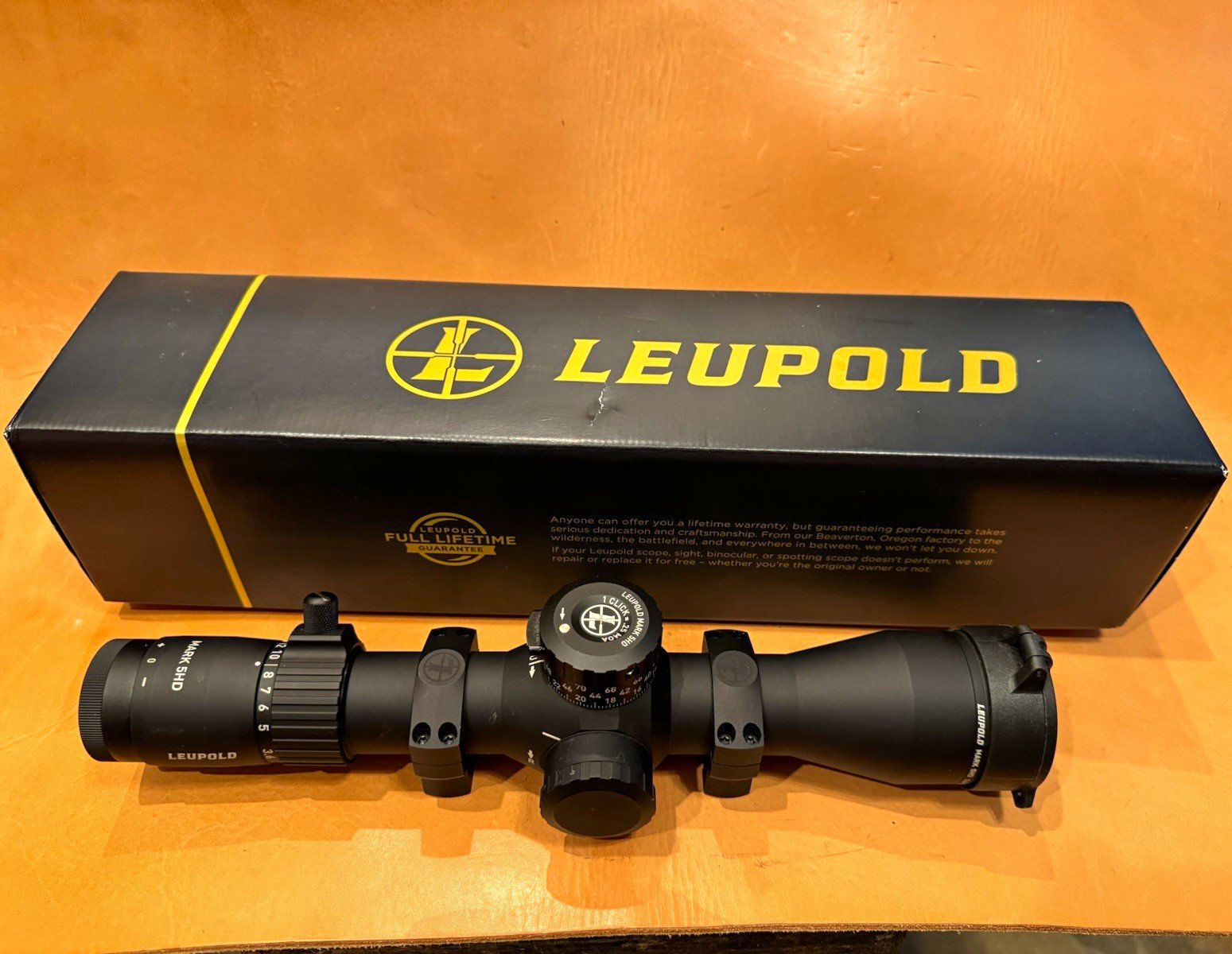 Leupold Mark 5HD 3.6-18x44 35mm FFP PR-1 MOA Rifle Scope 176445 w/ Mk4 Rings
