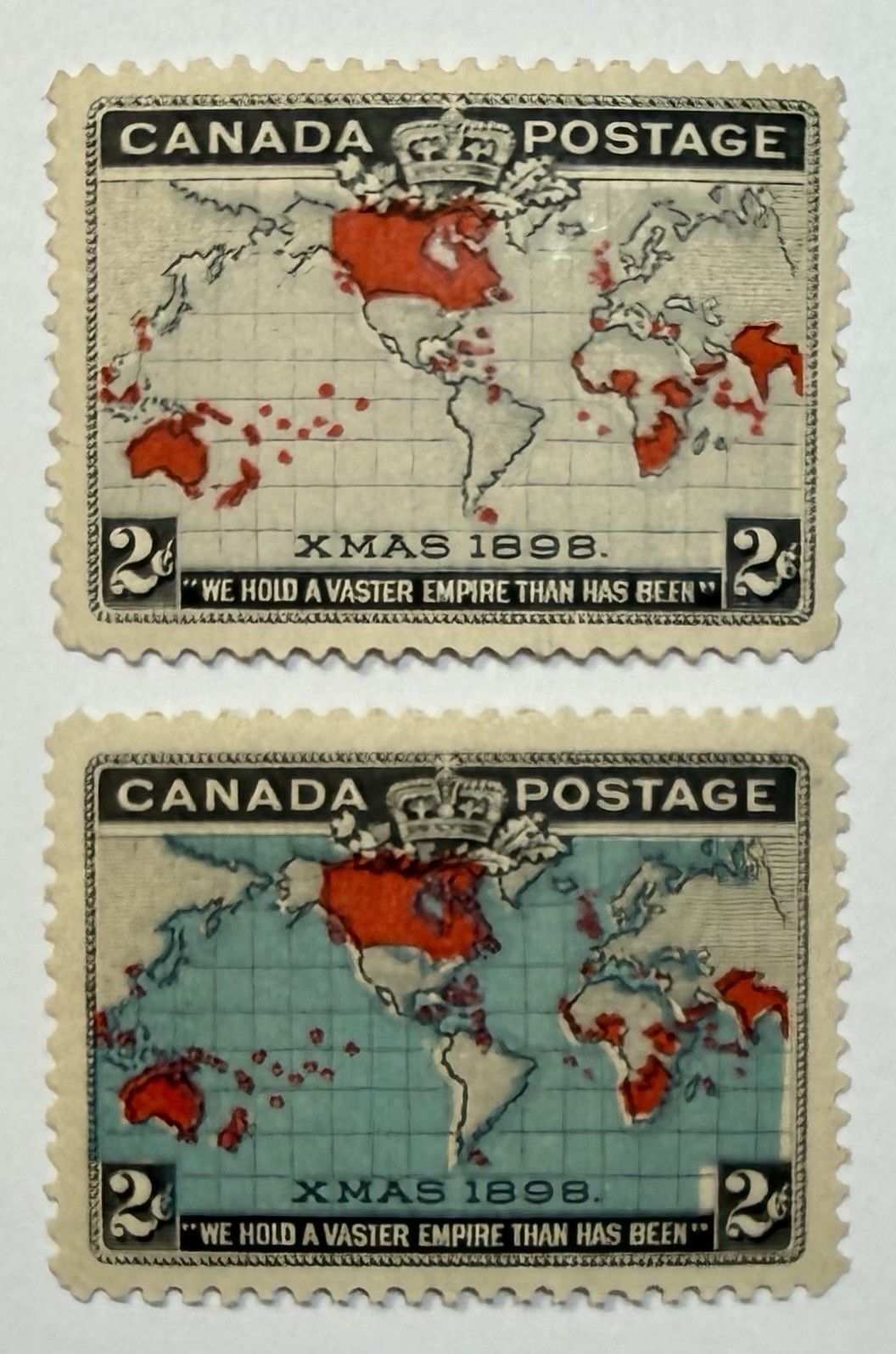 Canada #’s 85/86b 1898 “MAP” issue, both MLH/VF-XF85; $135 UCV
