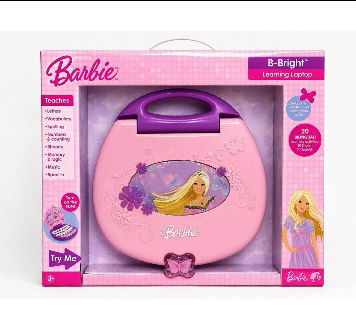 2007 Barbie B-Bright Bilingual Learning Laptop Oregon Scientific NOS NEW