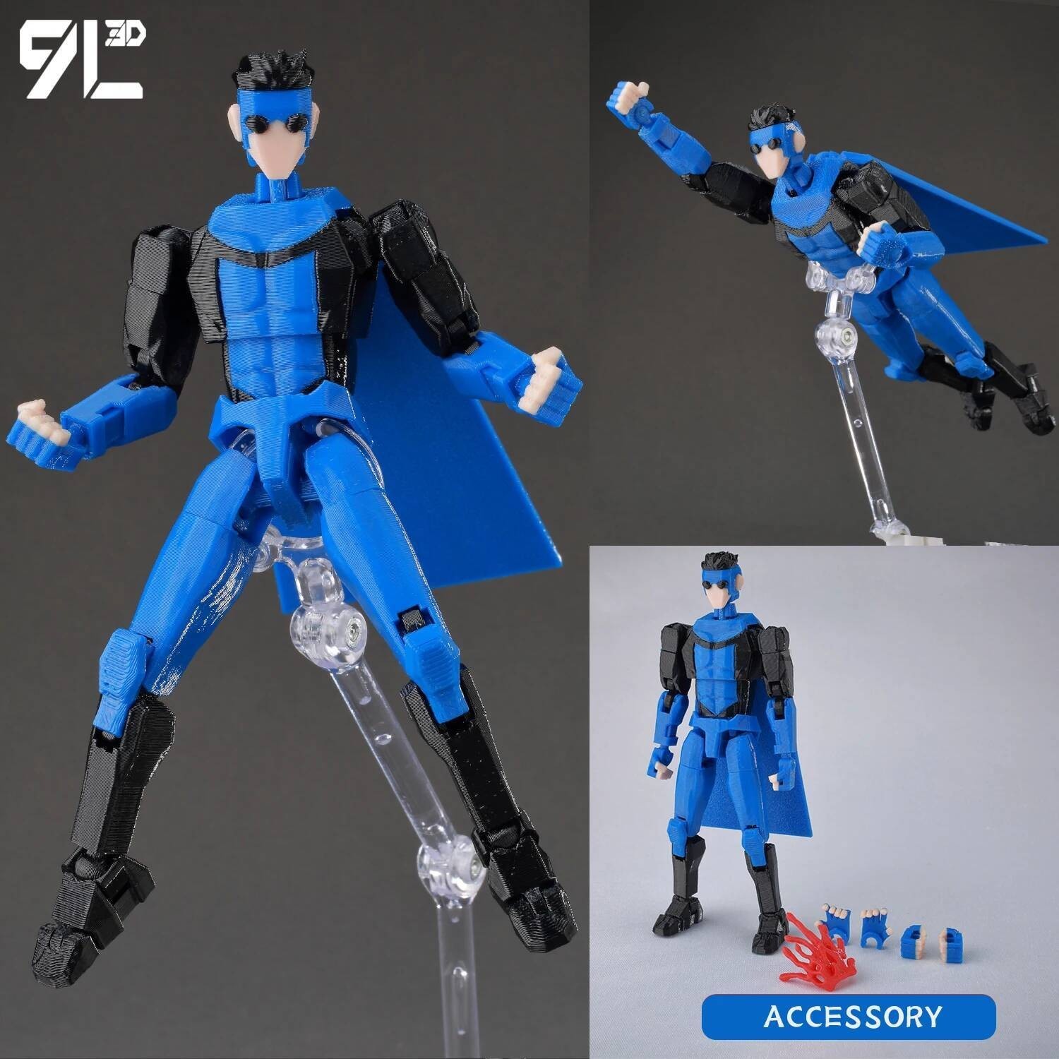 9L3D Lucky 13 Invincible Boy Conquer​ Omni Action Figure 3D Printed Anime Model