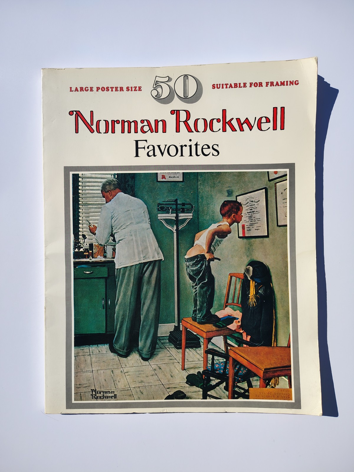 1977 Norman Rockwell Favorites Book of 50 Prints Suitable for Framing 11-3/4X15\ 1977 Norman Rockwell Favorites Book of 50 Prints Suitable for Framing 11-3/4X15\