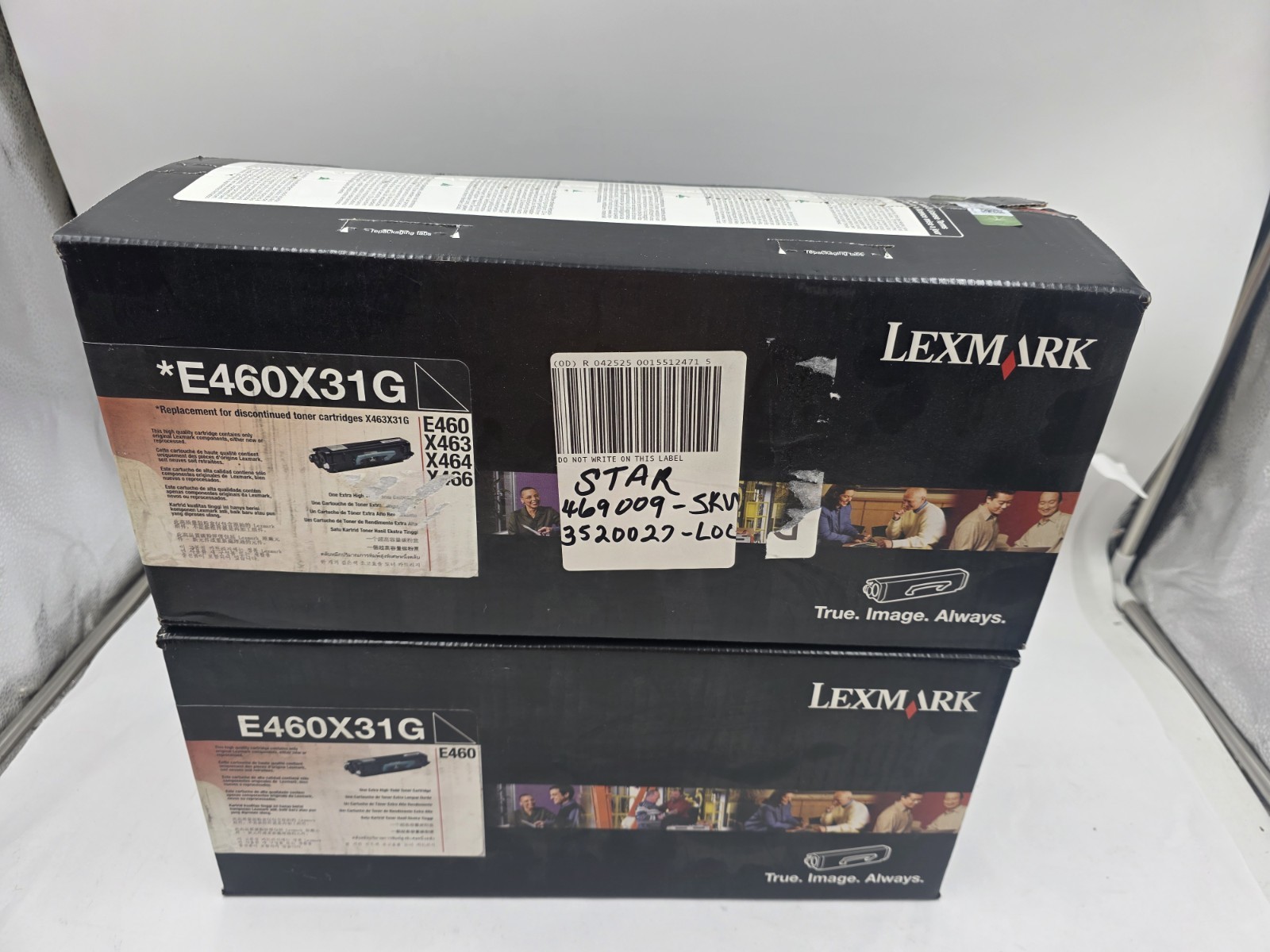 2 GENUINE OEM LEXMARK E460X31G E460 EXTRA LARGE HIGH YIELD BLACK TONER CARTRIDGE