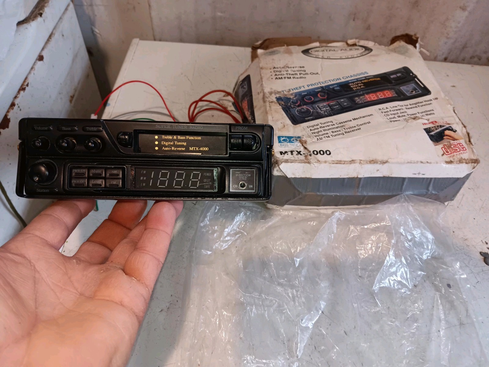 Vtg MTX-4000 High Power Digital Audio Car Tape Deck Stereo Powers On Untested 