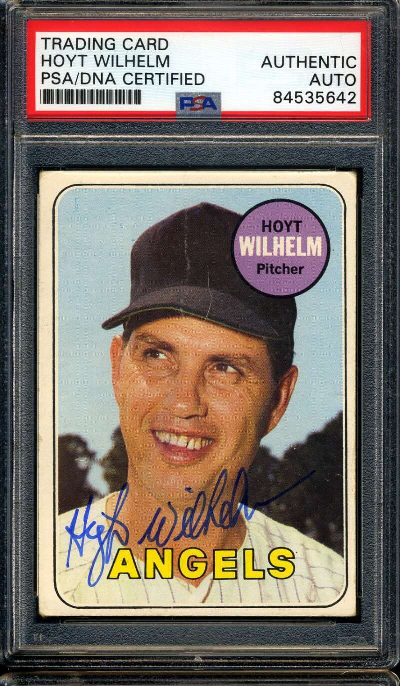 Hoyt Wilhelm PSA DNA Cert Signed 1969 Topps Autograph