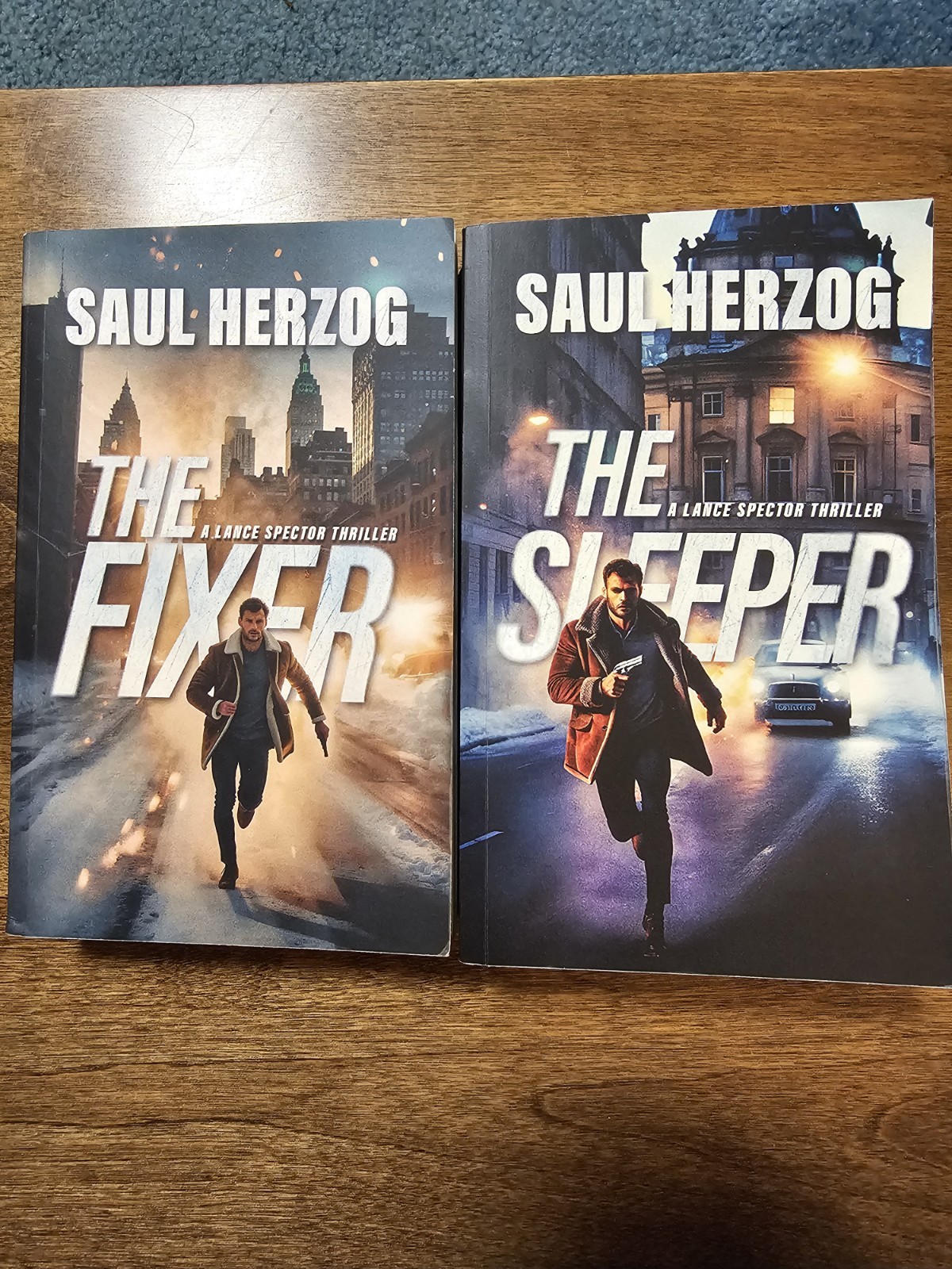 Saul Herzog , Lance Spector Thriller Lot Of 2 , The Fixer , The Sleeper 