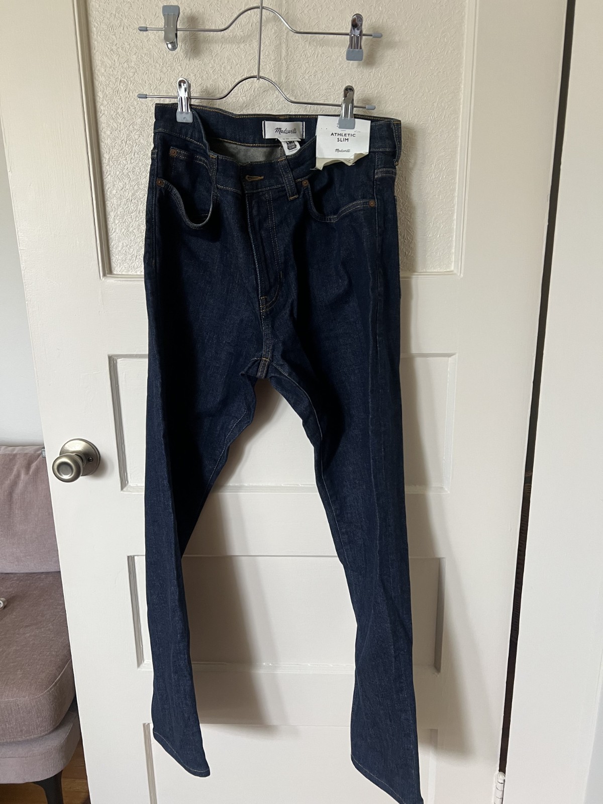 Madewell Men\'s Athletic Slim Jeans 32x32 Rinse Wash Dark Indigo NWT NW213