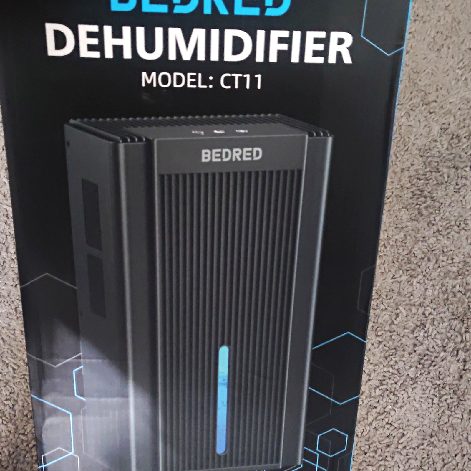 BEDRED CT11 Black Dehumidifier 10 Pt 0.7-0.9 gal 100 sq ft Sleep Mode