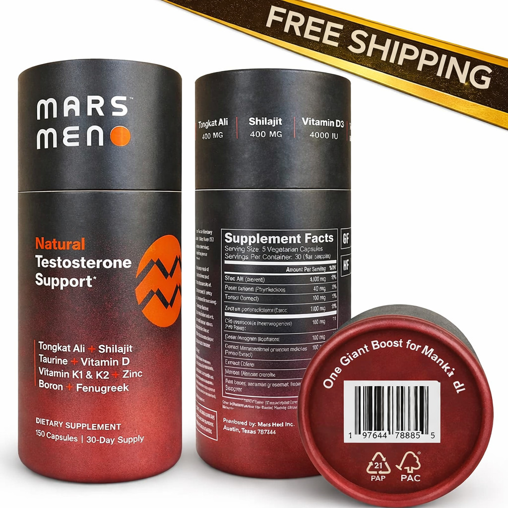 MARS MEN Natural Testo Support 150ct - 1 Month Supply *AUTHENTIC* 💪
