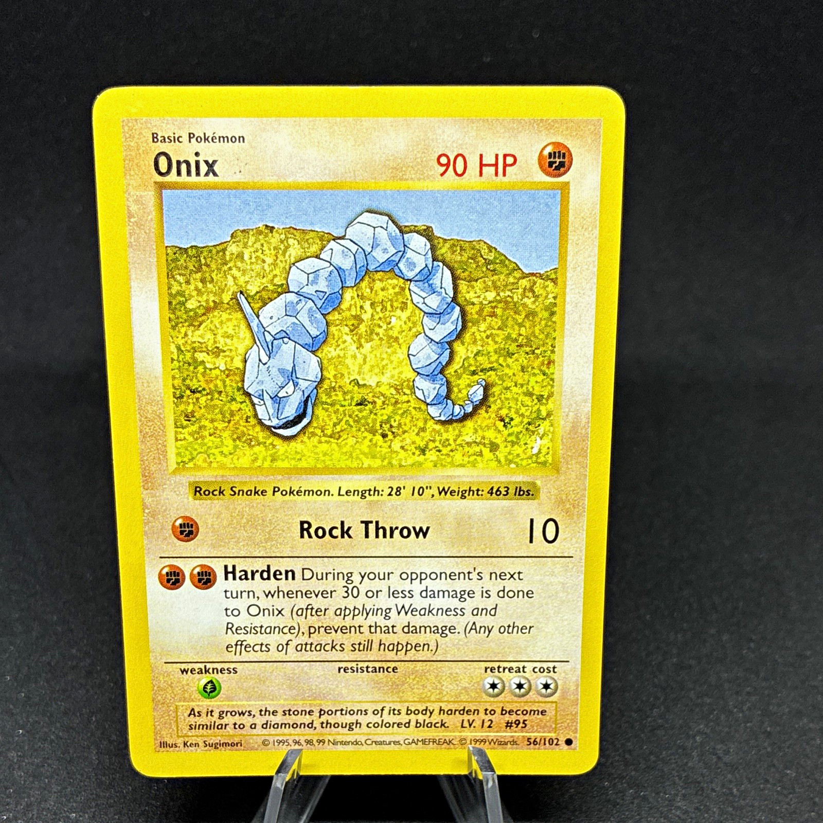 Wizards of the Coast Pokémon TCG Onix 56/102 Base Set Common ENG Unlimited