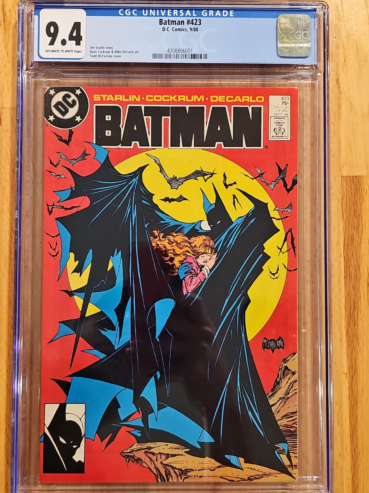 Batman #423 Classic Todd McFarlane Cover CGC 9.4