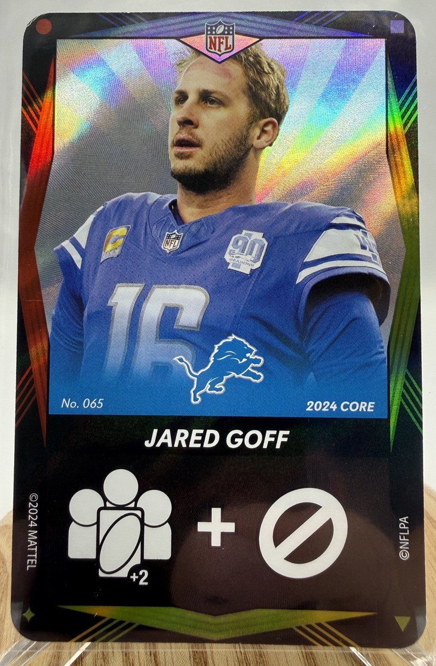 2024 Uno Elite Core Edition - Wild Card Jared Goff Detroit Lions #065 Foil SSP 2024 Uno Elite Core Edition - Wild Card Jared Goff Detroit Lions #065 Foil SSP