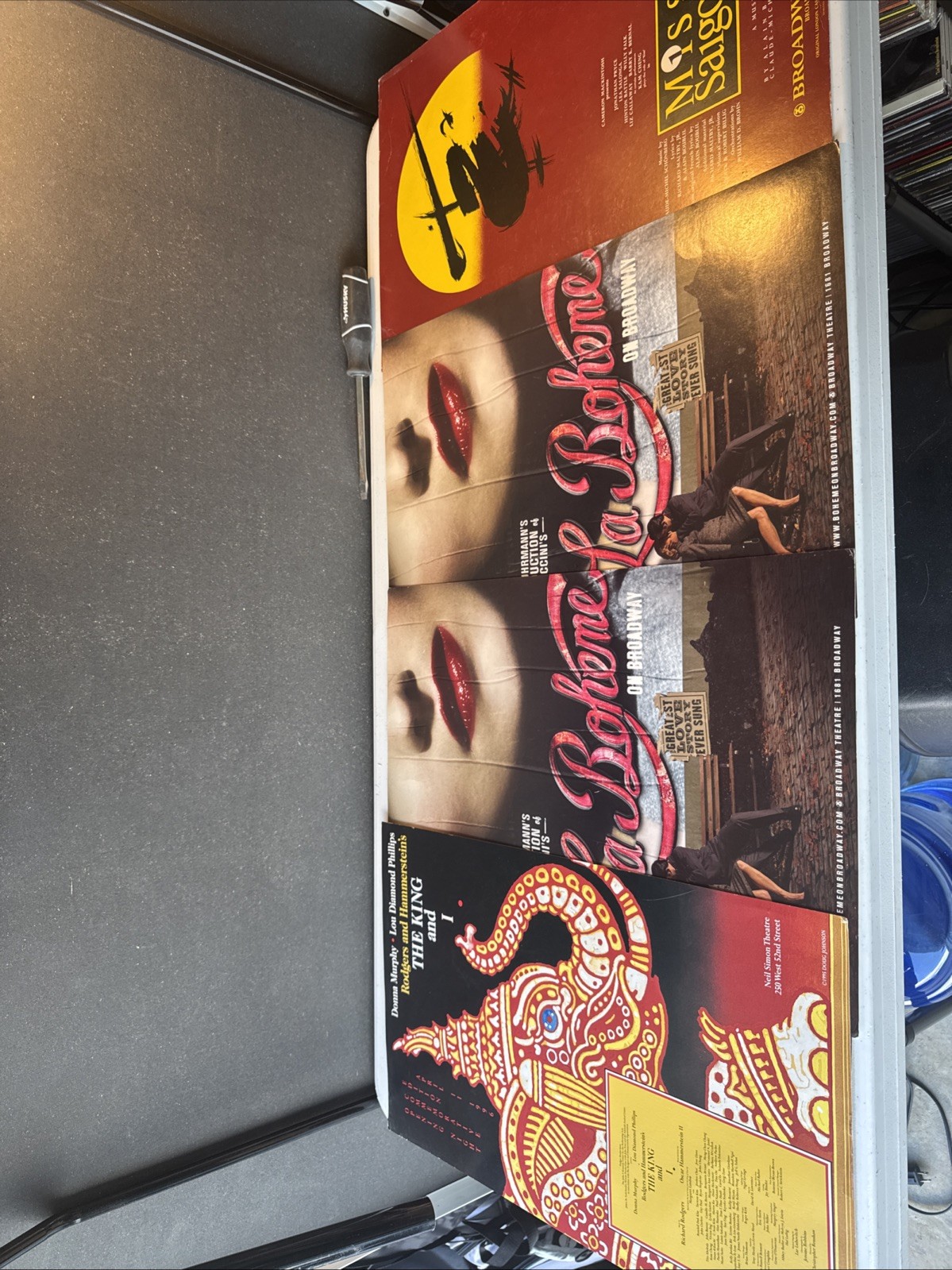 ORIGINAL WINDOW CARDS MISS SAIGON, THE KING & I, LA BOHEME BROADWAY THEATRE