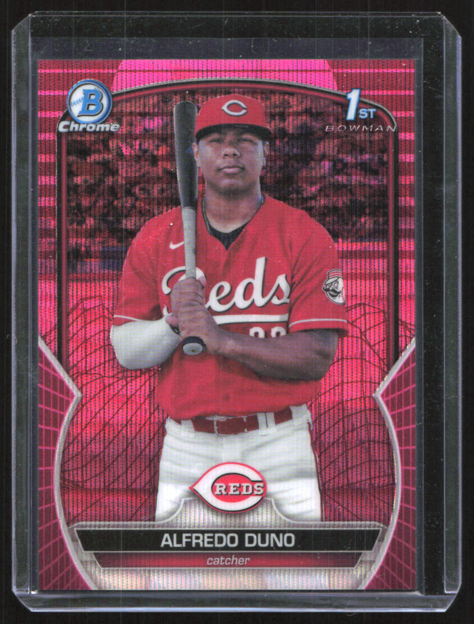 2023 Bowman Chrome 1st Alfredo Duno Pink Vapor Wave Refractor /199 Reds