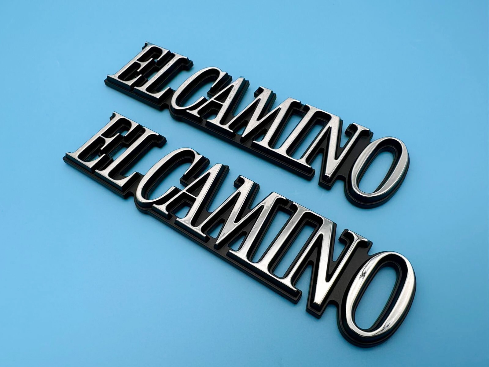 2pcs Fits 1978-1987 Chevy El Camino Quarter Panel Emblems Badges Chrome