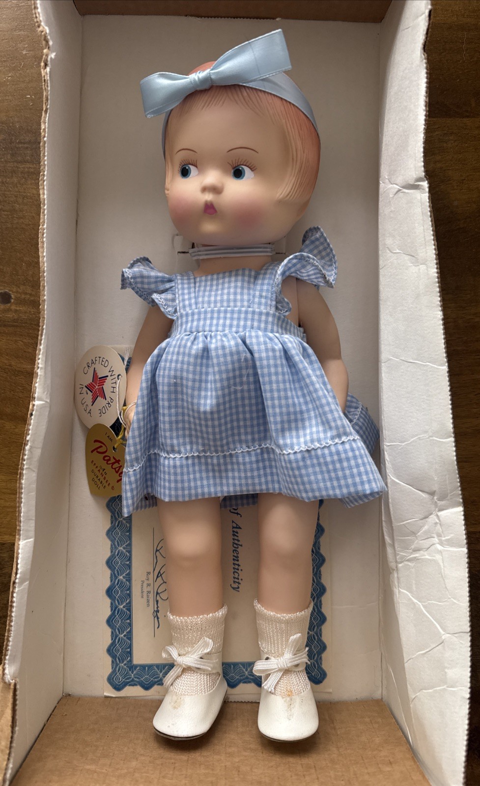 Vintage Effanbee's Patsy Doll Durable Doll With Tags Blue Dress Vintage Effanbee's Patsy Doll Durable Doll With Tags Blue Dress