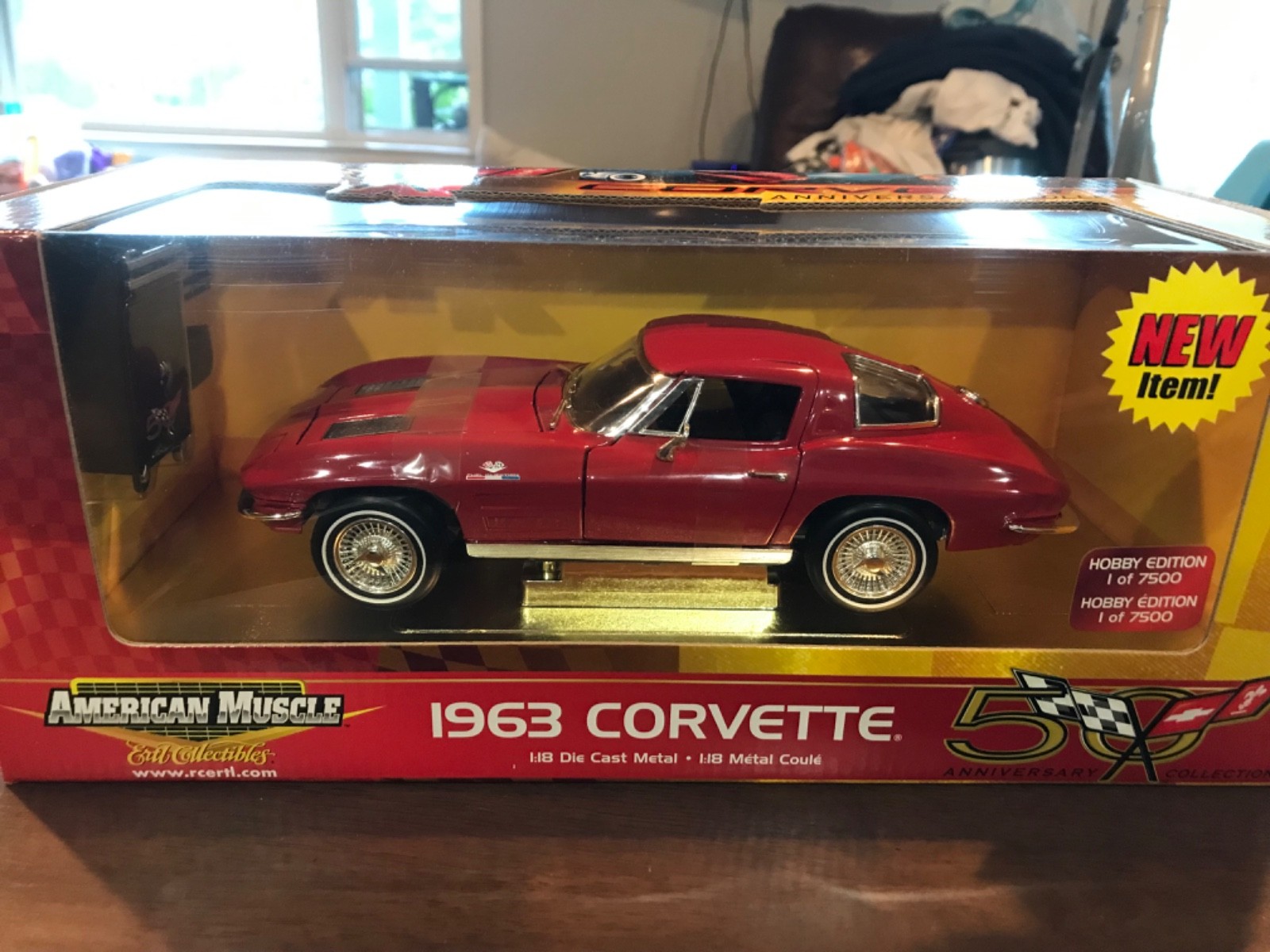 🇺🇸ERTL American Muscle 1963 Corvette Sting Ray RED 1 of 7500 1:18 C3🇺🇸 🇺🇸ERTL American Muscle 1963 Corvette Sting Ray RED 1 of 7500 1:18 C3🇺🇸
