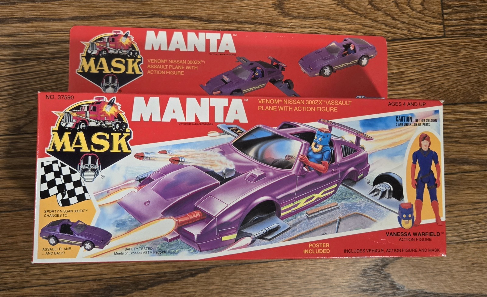 Kenner M.A.S.K. Mask Manta Factory Sealed Damaged MISB Nissan 300ZX Vintage 1987 Kenner M.A.S.K. Mask Manta Factory Sealed Damaged MISB Nissan 300ZX Vintage 1987