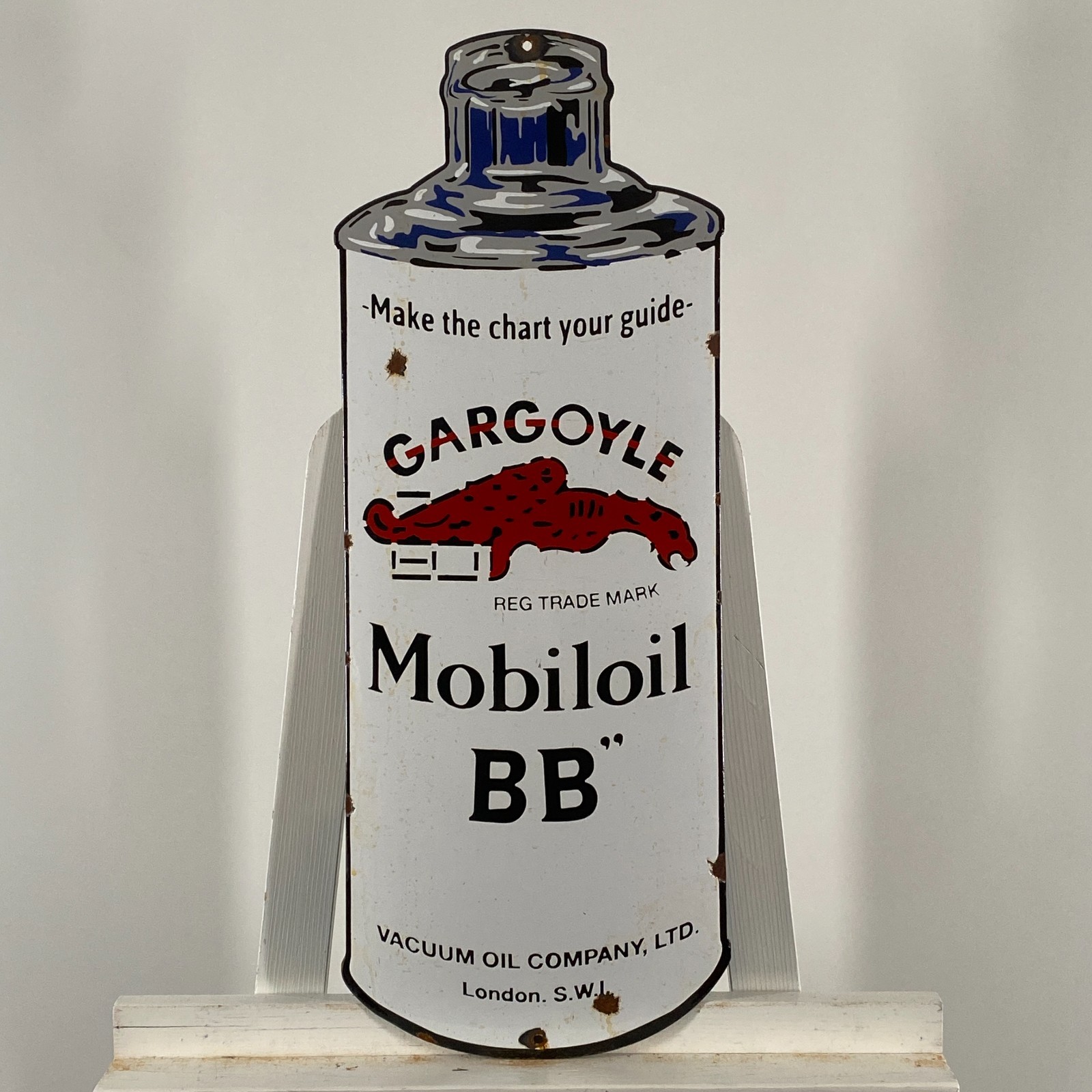 MOBILOIL - Advertising Sign - 65x25cm (25.6x9.8\