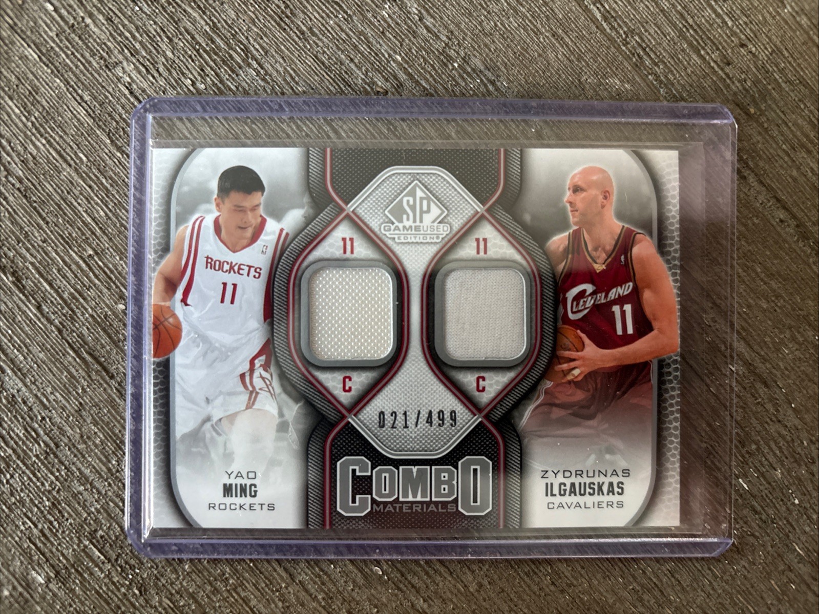 2009-10 UD SP Yao Ming Z. Ilgauskas Game Used Combo Materials Jerseys /499 (1A0) 2009-10 UD SP Yao Ming Z. Ilgauskas Game Used Combo Materials Jerseys /499 (1A0)