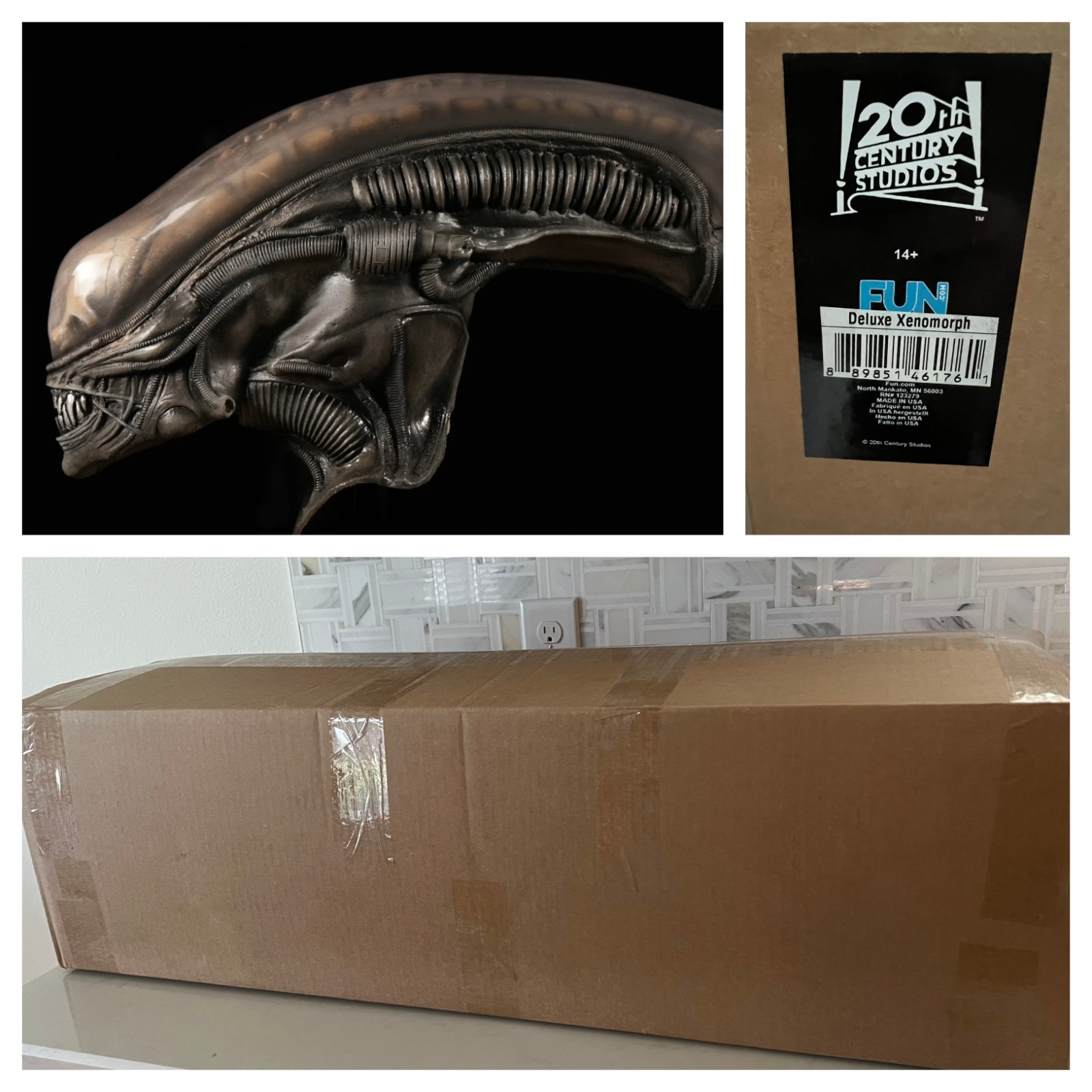 Distortions Unlimited ALIEN Xenomorph Deluxe Mask 36 Giger Prop Display New Box