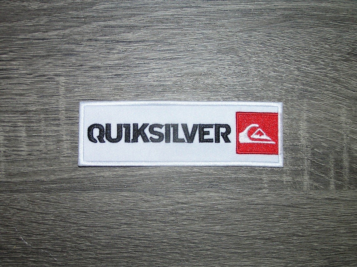 Quicksilver Surfing White/Black/White Embroidered Iron On Patch 5\