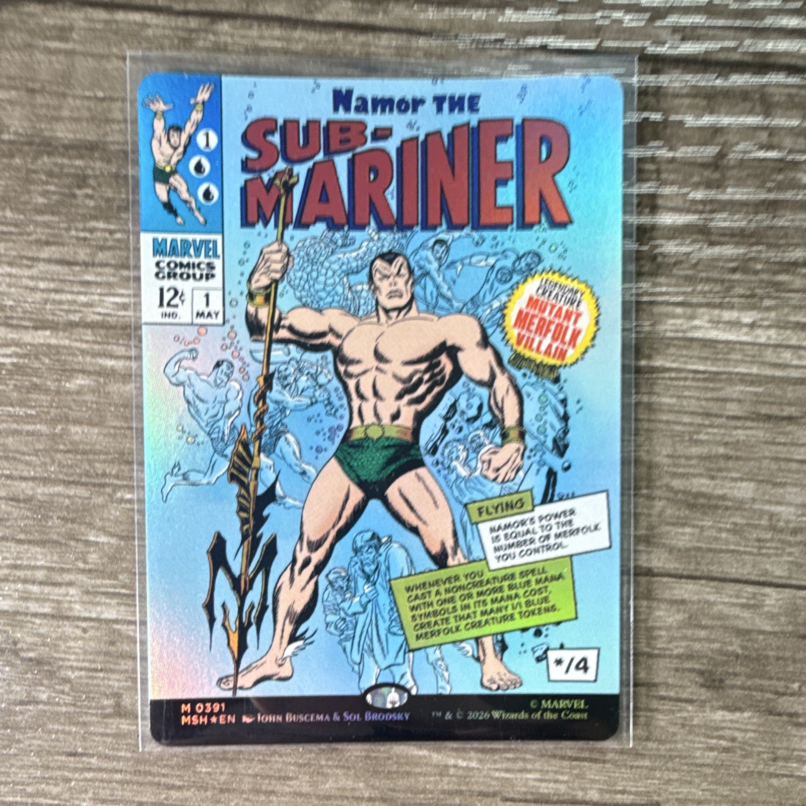 Wizards of the Coast Namor the Sub-Mariner 0391 Mythic Foil Legendary Creature
