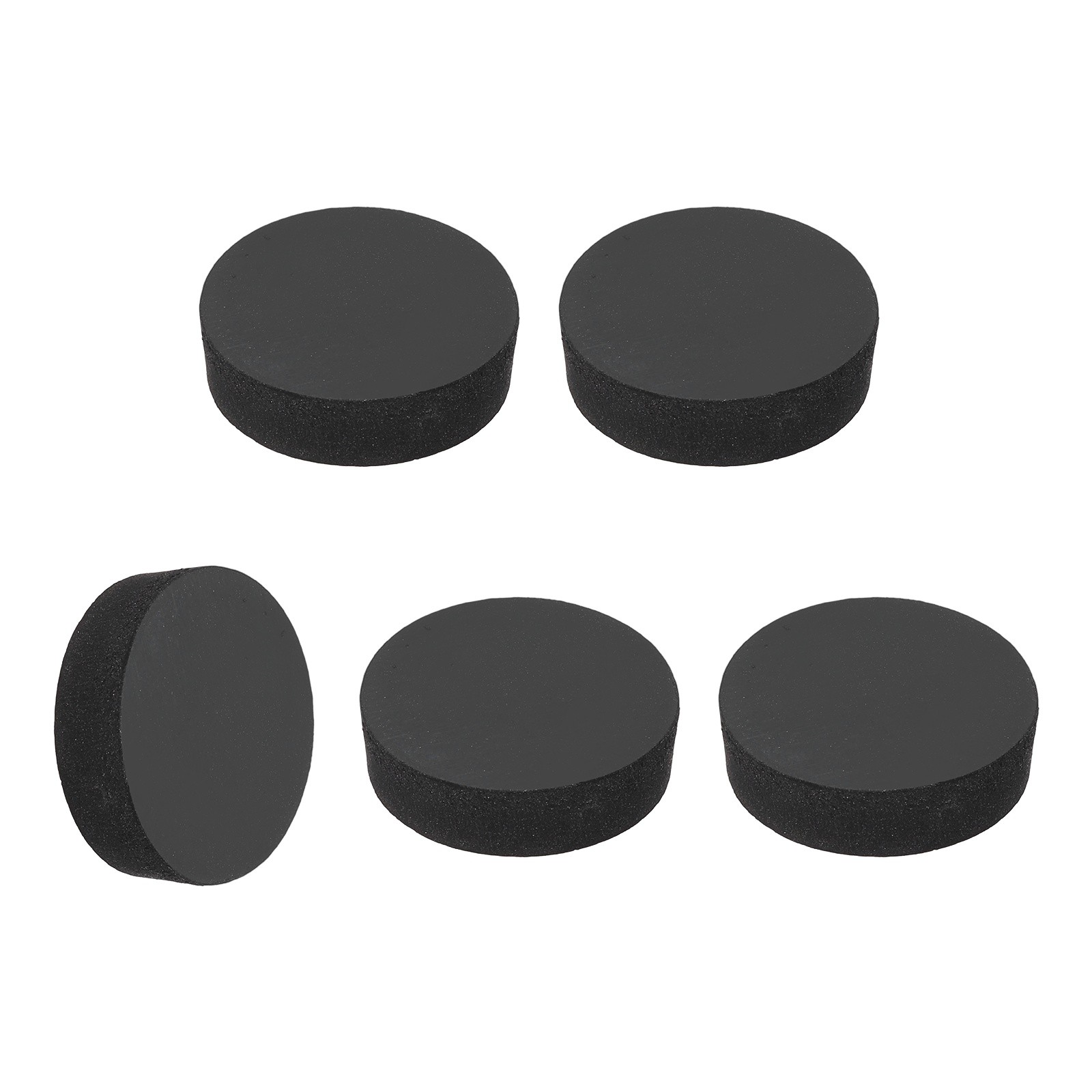 5 Pcs 30mm OD x 8mm Thick Solid Round Rubber Washers Spacer Black