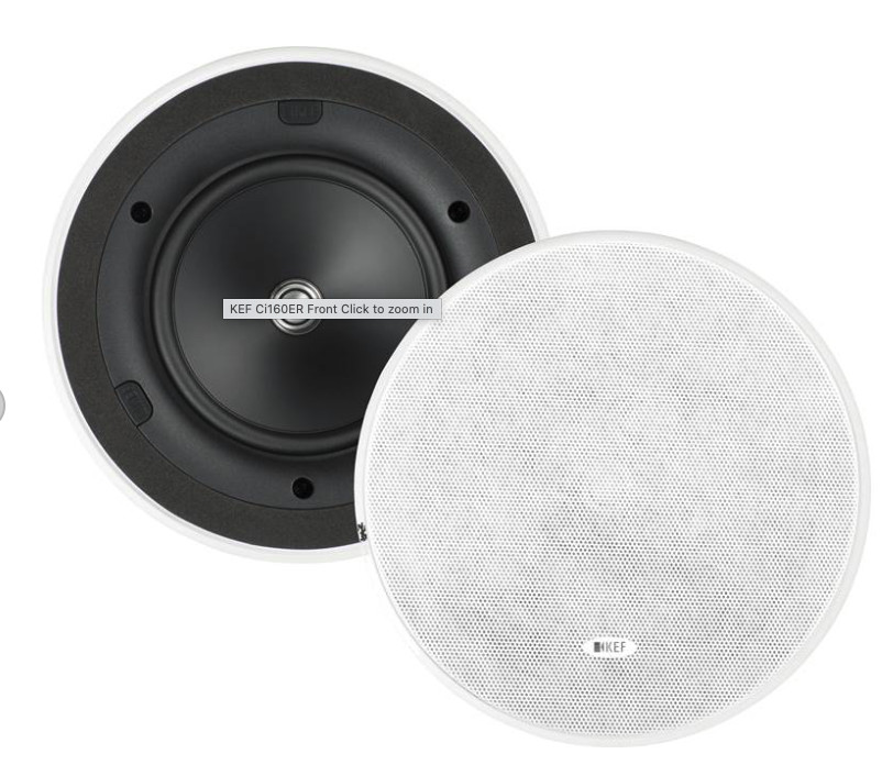 KEF Ci160ER In-Ceiling Speakers Pair, 6.5\