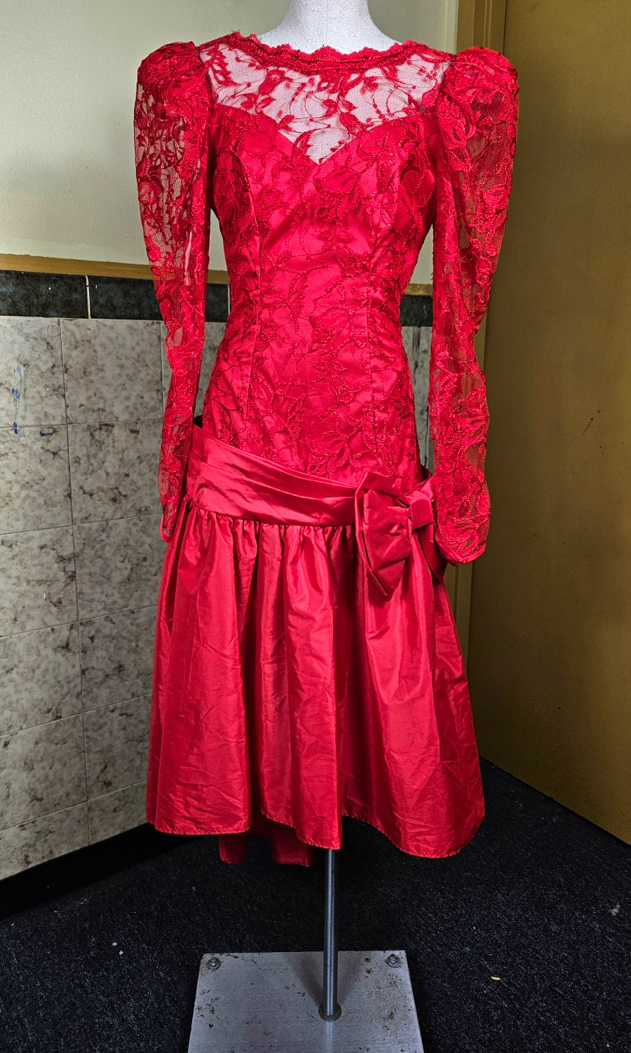 Vintage Red BeetleJuice Bride Costume Dress