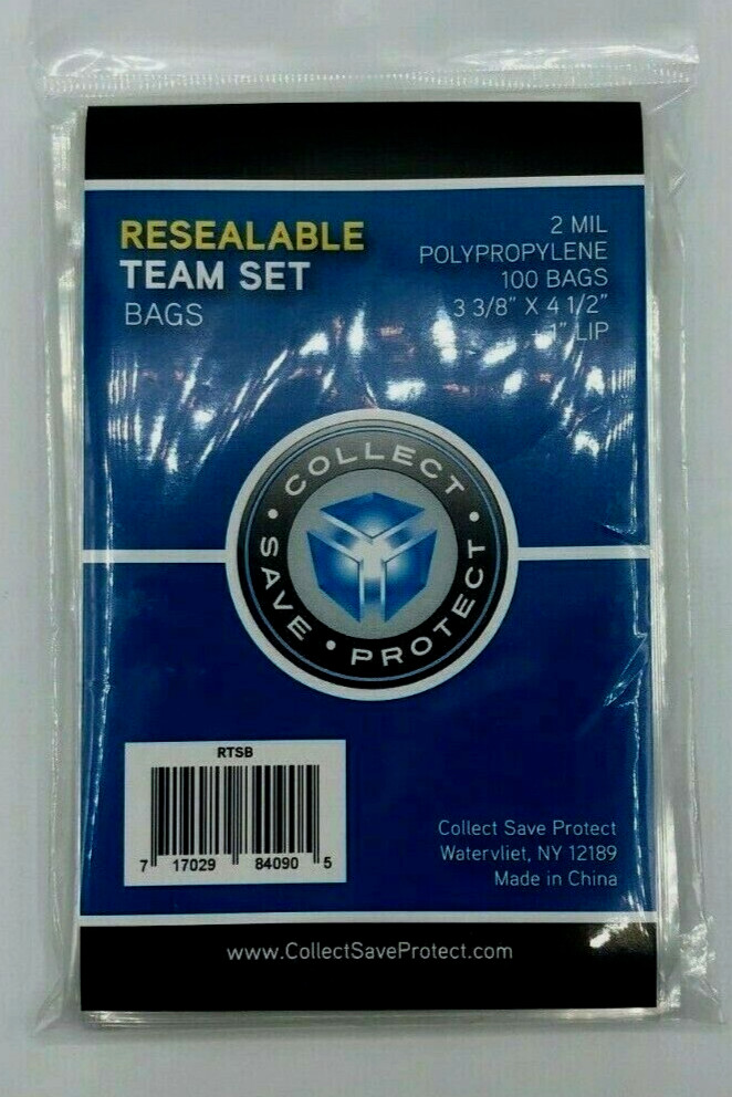 (2000) CSP RESEALABLE TEAM SET SPORTS TRADING CARD SOFT POLY BAG HOLDERS (2000) CSP RESEALABLE TEAM SET SPORTS TRADING CARD SOFT POLY BAG HOLDERS