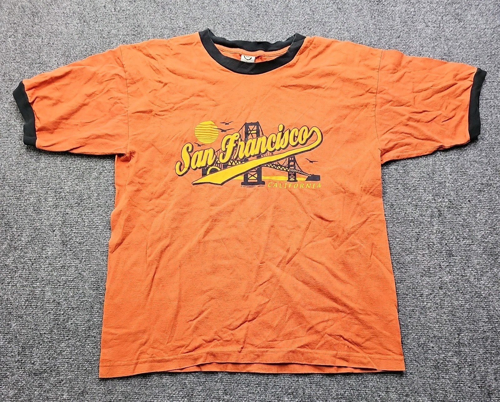 Vintage  San Francisco Retro Golden Gate Bridge Orange Alstyle Apparel  RARE