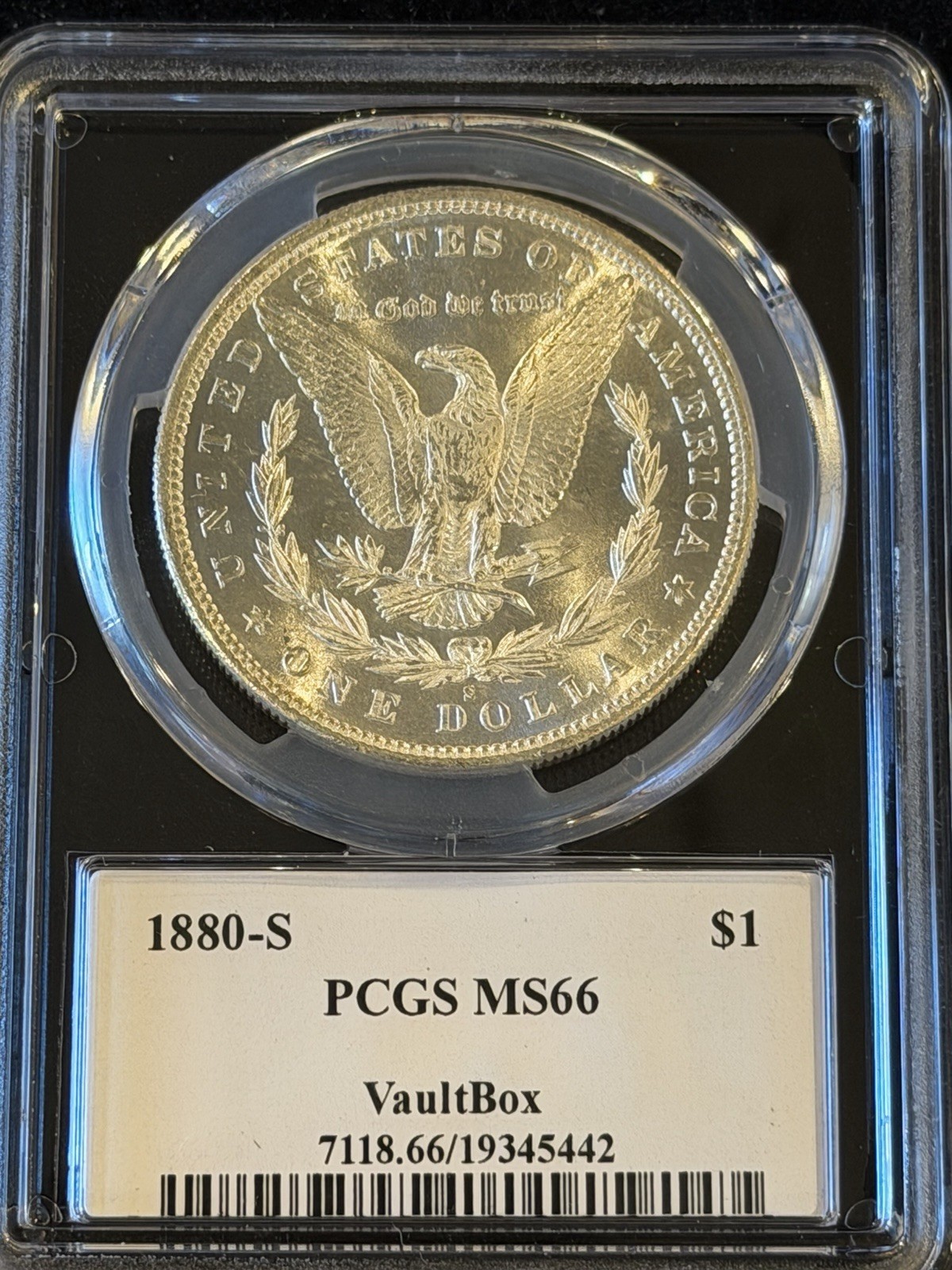 1880-S $1 Morgan Silver Dollar PCGS MS66 (Vault Box Instant Buy Back)